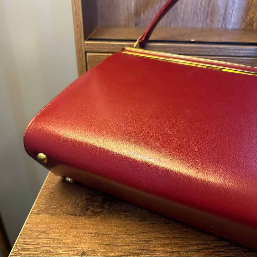 Vintage purse An Air Step handbag style pocketbook Burgundy clasp 1960-65 - Picture 6 of 17